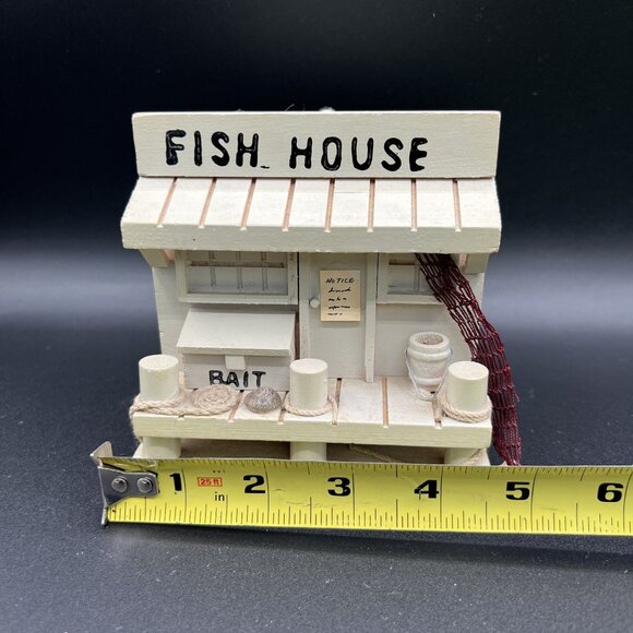 Vintage Wood Fish House Naples Florida 6 Coasters Complete Set Nautical Beachy - Picture 7 of 13